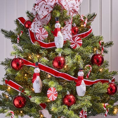 5.5" Resin Caroling Snowman Ornament Set of 3