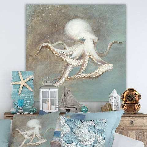 Porch & Den Octopus Treasures from the Sea' Gallery-wrapped Canvas