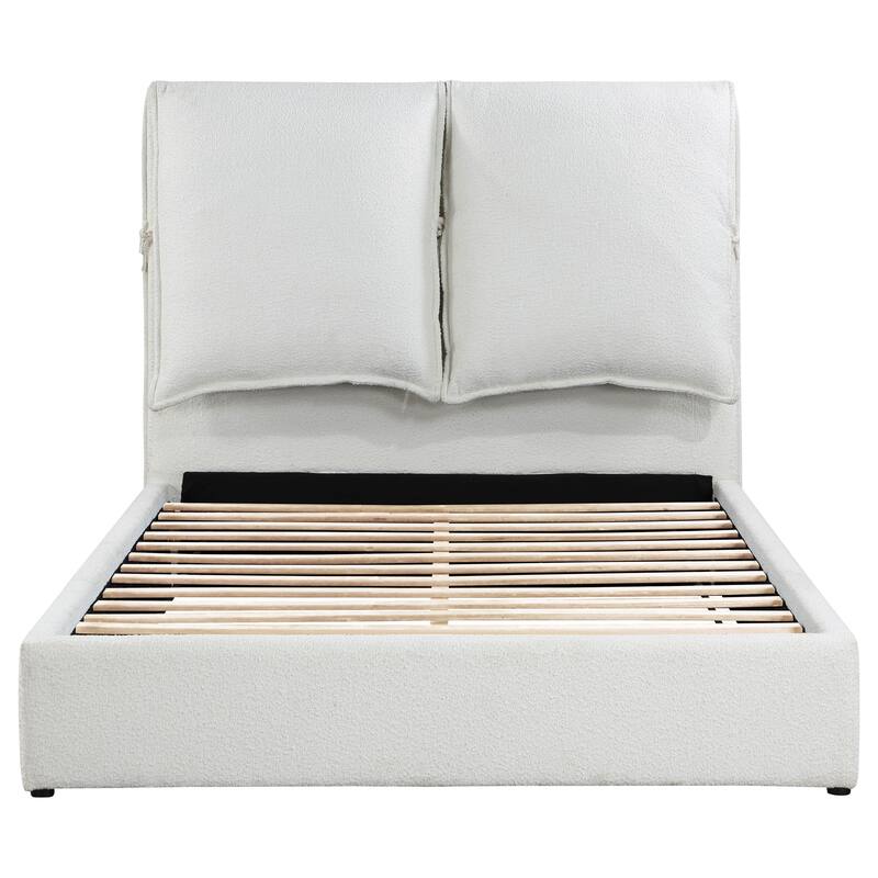 Gwendoline Upholstered Platform Bed White