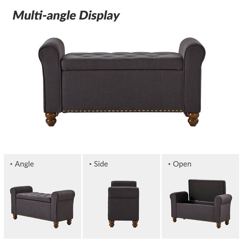 Silvia Upholstered Bench with Storage Space