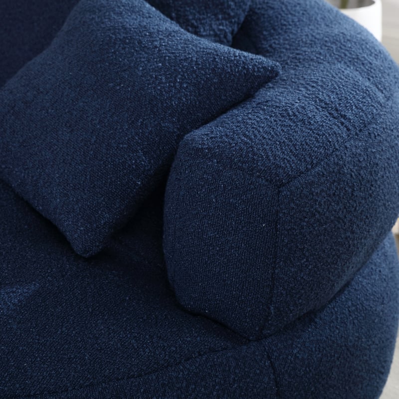 Chenille Sponge single sofa,No Assembly Required,Fluffy Modern Sleeper Chair for Living room, Bedroom