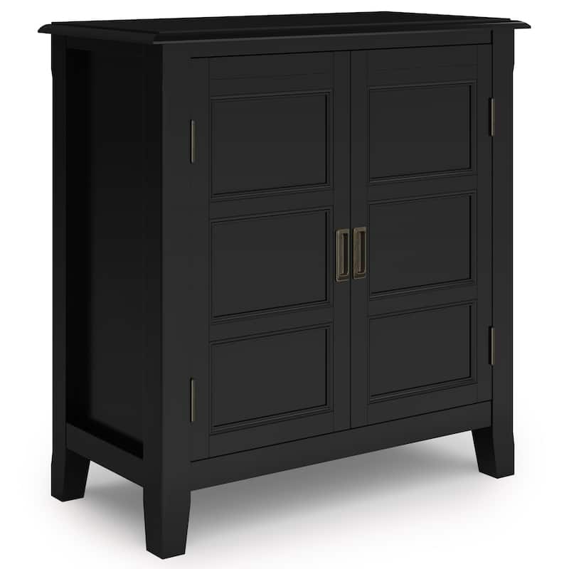 WYNDENHALL Portland SOLID WOOD 30 inch Wide Transitional Low Storage Cabinet - 30"w x 14"d x 31"h