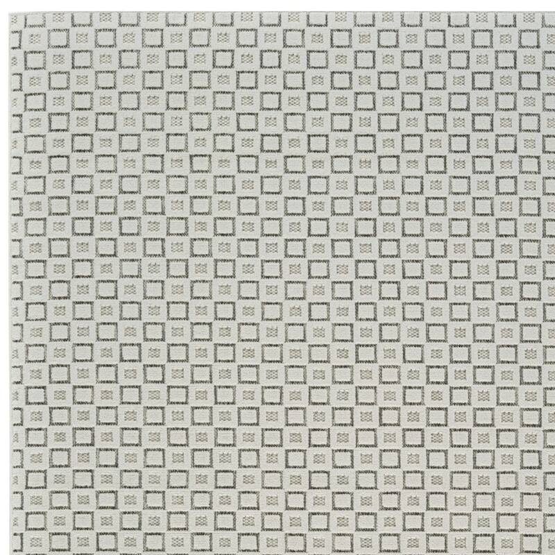 Elto Sleek Geometric Weather Resistant Current & Stylish Outdoor Rug