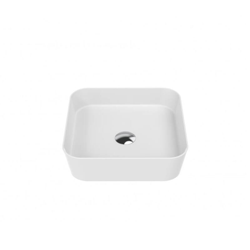 WS Bath Collections Lago 040 Lago 15-11/16" Square Ceramic Vessel
