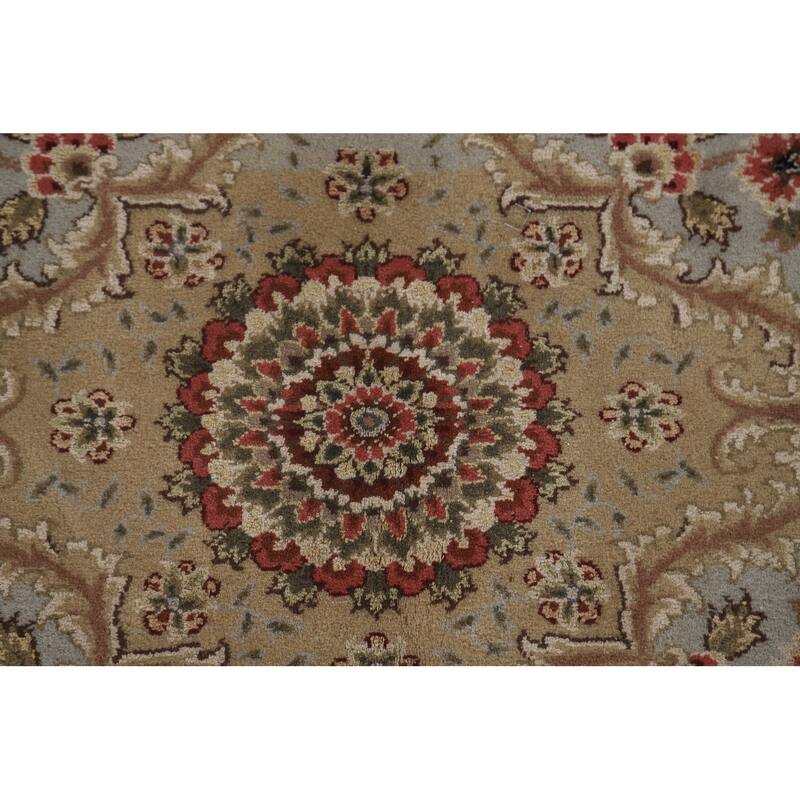 Vegetable Dye Tabriz Chinese Area Rug Handmade Wool Carpet - 8'8" x 11'6"