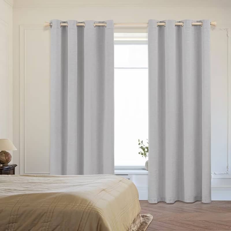 Blackout Cotton Blend Grommet Curtain Pair (2 panels)