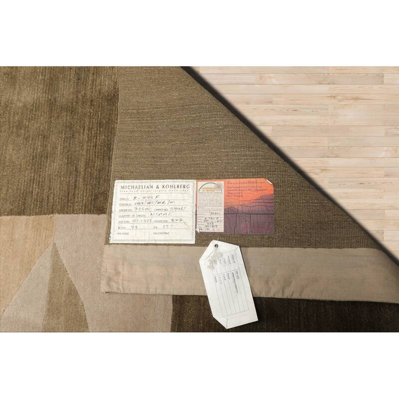 Hand Knotted Michaelian & Kohlberg Beige,Moss Tibetan Wool Area Rug - 5' 4'' x 7'