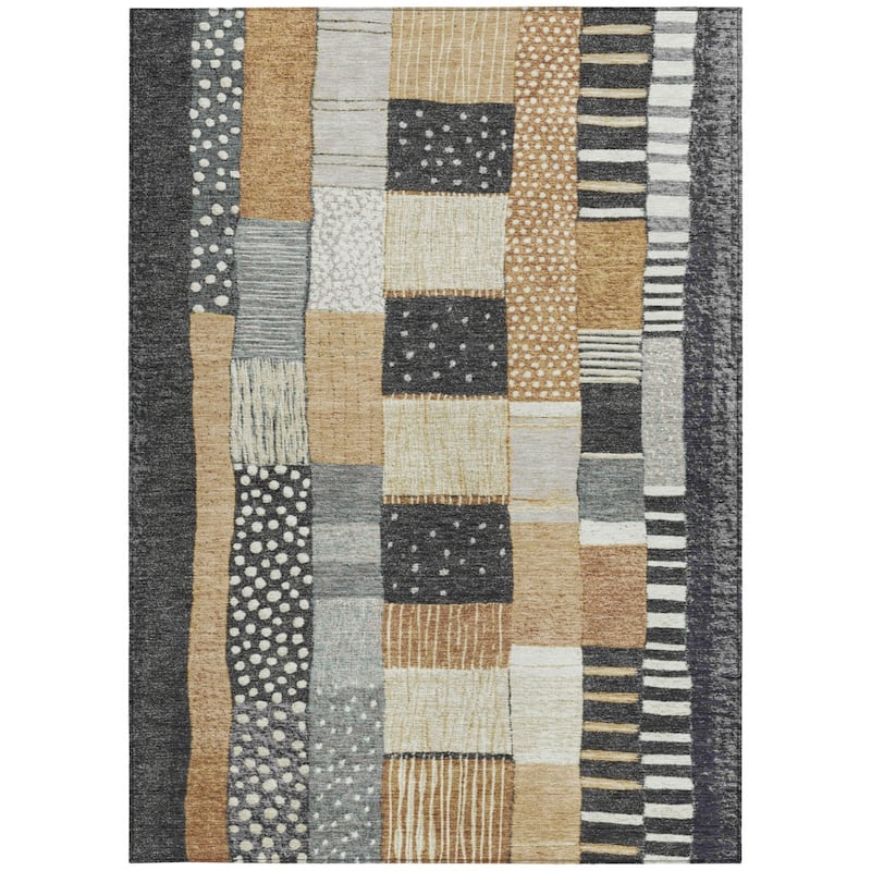 HomeRoots Geometric Transitional Rectangle Outdoor Rug