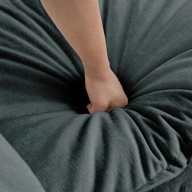 Roomfitters 3-Piece Oversized Modular Sofa Set, One 3-Seater & Two 2-Seater Deep Seat Chenille Couches