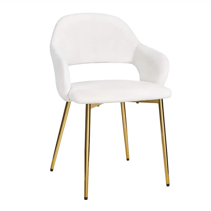 VECELO Modern Upholstered Dining Chairs Set of 6, Velvet Kitchen Chairs for Dining Room
