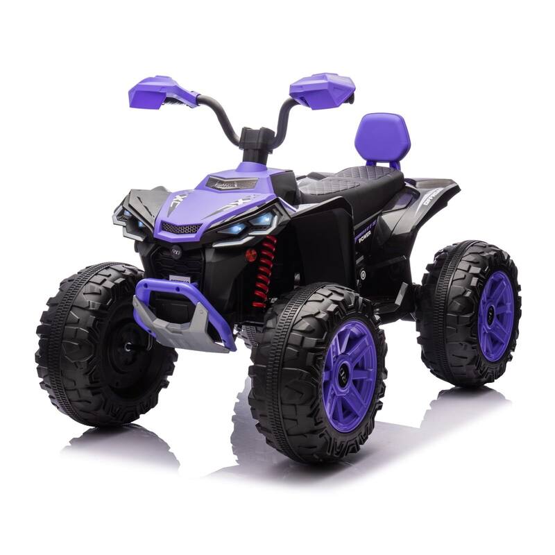 24V Ride on ATV for Kids, 2 Seater Electric Quad Car - Purple