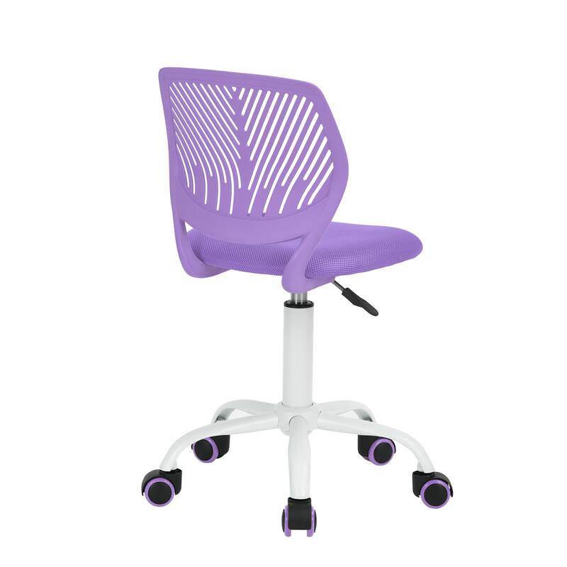 HomyLin Armless Swivel Kids Desk Chair with Mesh Padded Seating