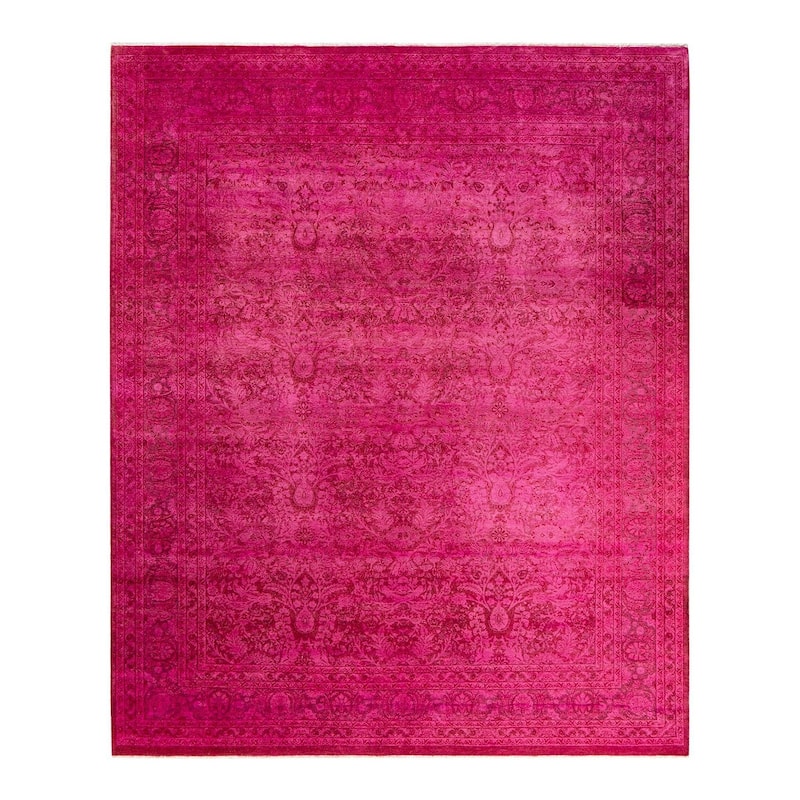 Fine Vibrance, One-of-a-Kind Hand-Knotted Area Rug - Pink, 8' 3" x 10' 3" - 8' 3" x 10' 3"
