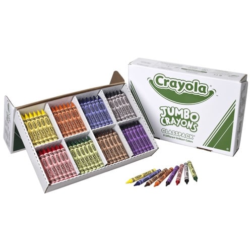Crayola 24 Count Crayons Pack with Plastic Canvas Yarn Storage Box  Hand-crafted
