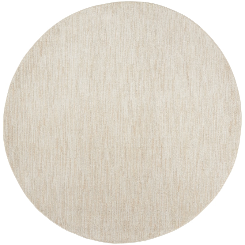 Nourison Modern Solid Indoor/Outdoor Area Rug - 6' Round - Ivory/Beige