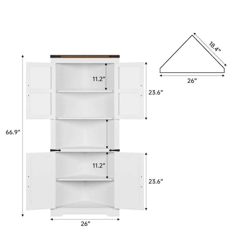 Farmhouse Corner Cabinet