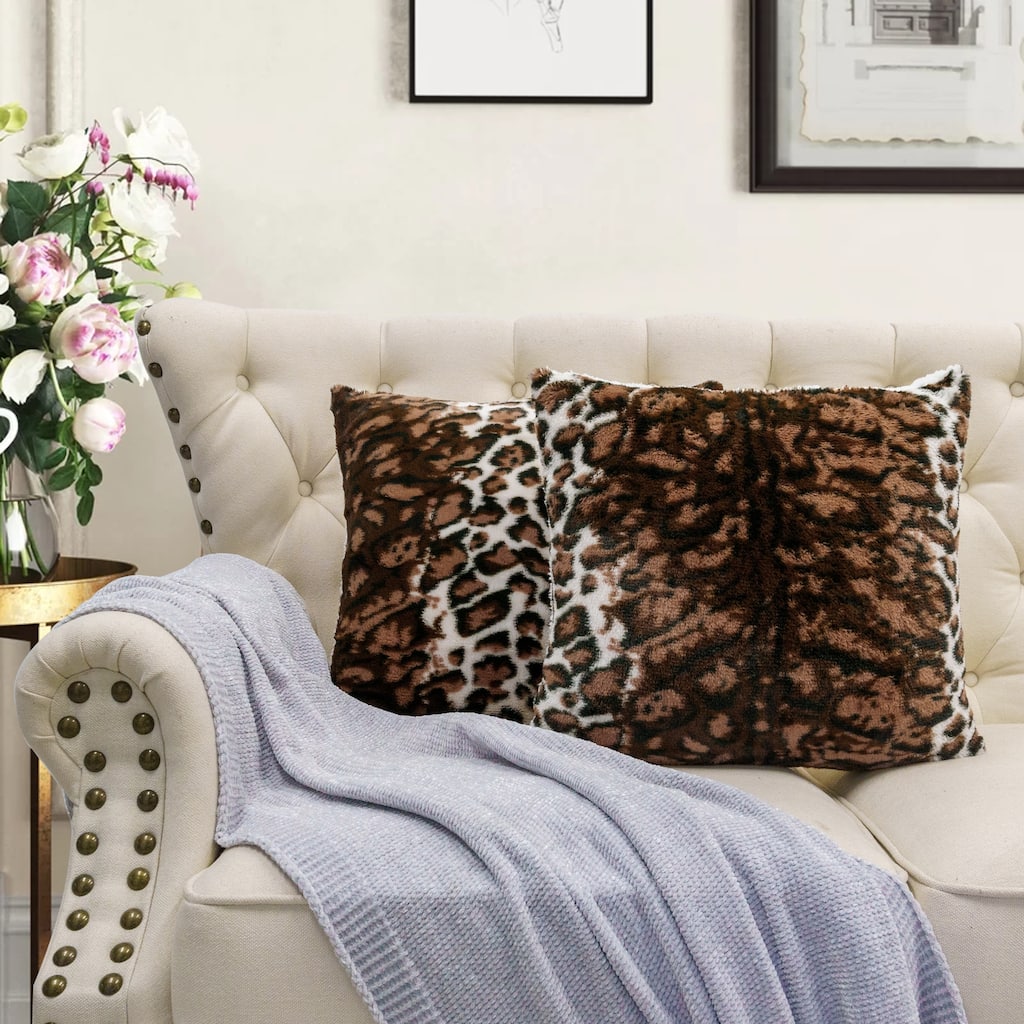 ML LEOPARD Fauxfur 2 Piece Set pillow shell