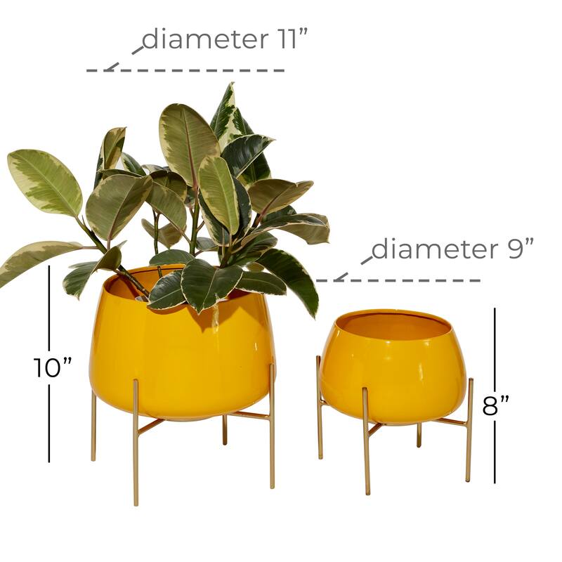 Iron Contemporary Planter (Set of 2) - 8' x 10'