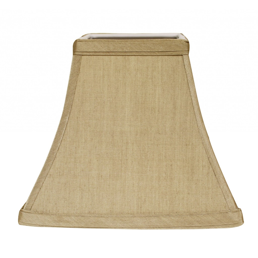HomeRoots Tan No Slub Innsbruck Square Lamp Shade - 8