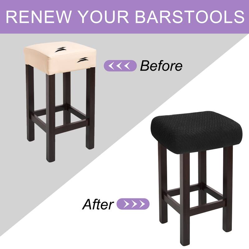 4pcs Stool Covers Rectangle, Bar Stool Covers Saddle Seat Cover