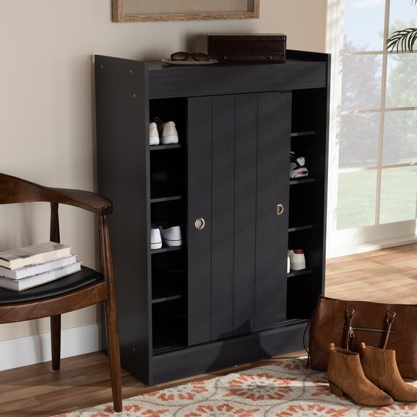 Charcoal shoe top cabinet