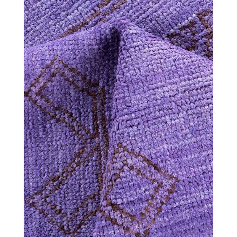 Contemporary Overdyed Wool Hand Knotted Area Rug - 6' 1" x 8' 10"