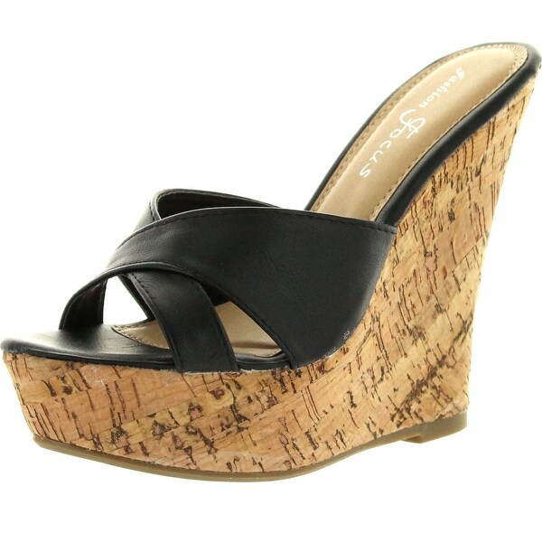 Fashion Focus Womens Ardo-39 Wedge Sandals