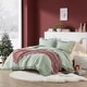 preview thumbnail 19 of 50, Chelsea Square Himari Diamond Quilted Ruffle Edge Comforter Set Sage - King