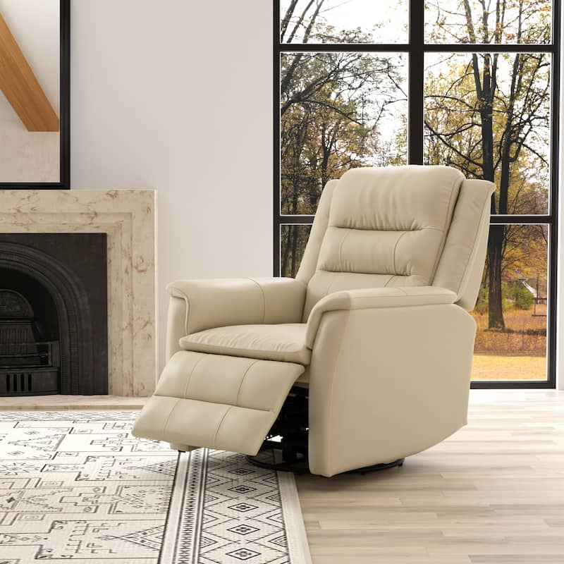 Swivel Glider Recliner With Manual Footrest In Madras