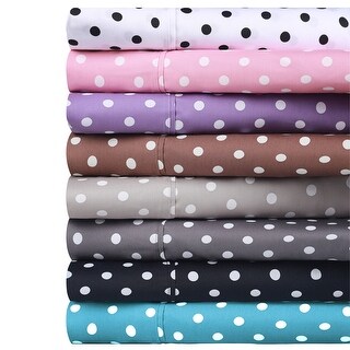 Superior Cotton Blend Polka Dot Bed Sheet Set