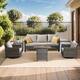 Option Grey Wicker Beige Cushion