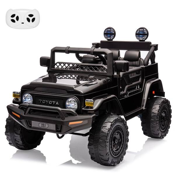 slide 2 of 7, 12V Ride on Car for Kids, Licensed Toyota Ride on Truck Black - Assembly Required - 5-7 Years