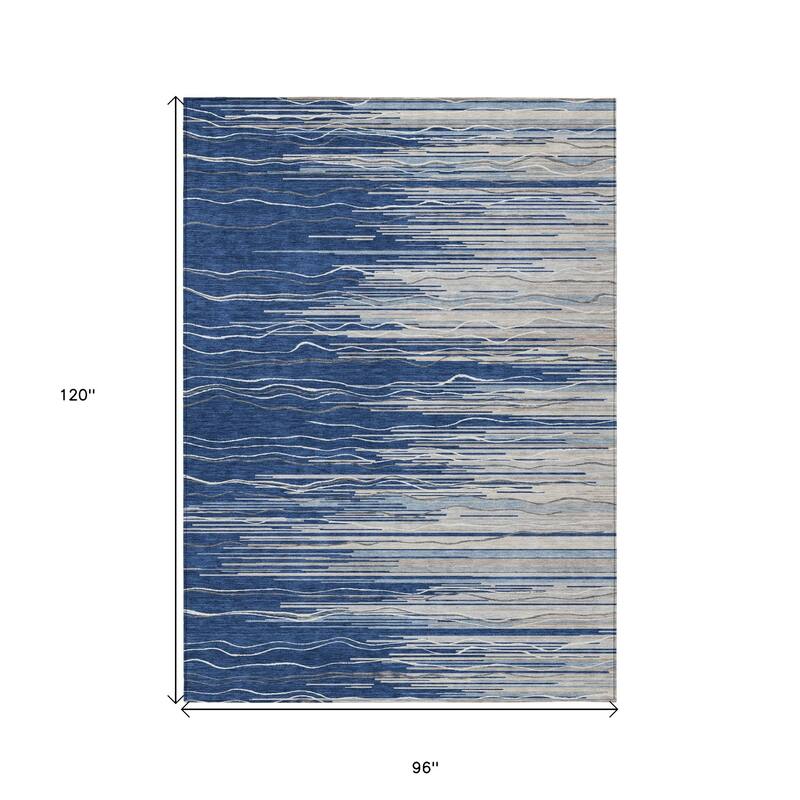 HomeRoots Striped Transitional Rectangle Outdoor Rug