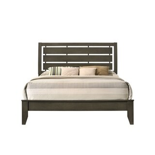 Queen Bed Frame with Wood in Gray Color for Adult and Children - Bed Bath & Beyond - 35429283