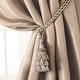 preview thumbnail 13 of 13, Elrene Charlotte Tassel Curtain Tieback Rope ivory