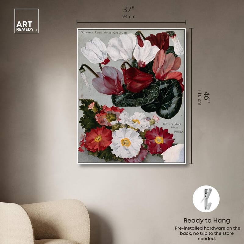 Cyclamens Canvas by Art Remedy