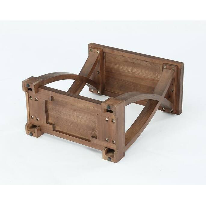 2-Tier Farmhouse Rectangular End Table with Storage Shelf