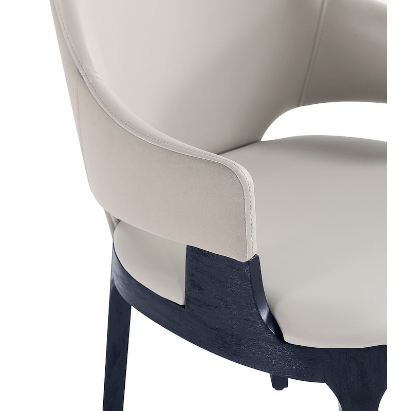 Manhattan Comfort Kara Modern Velvet Upholstered Dining Arm Chair