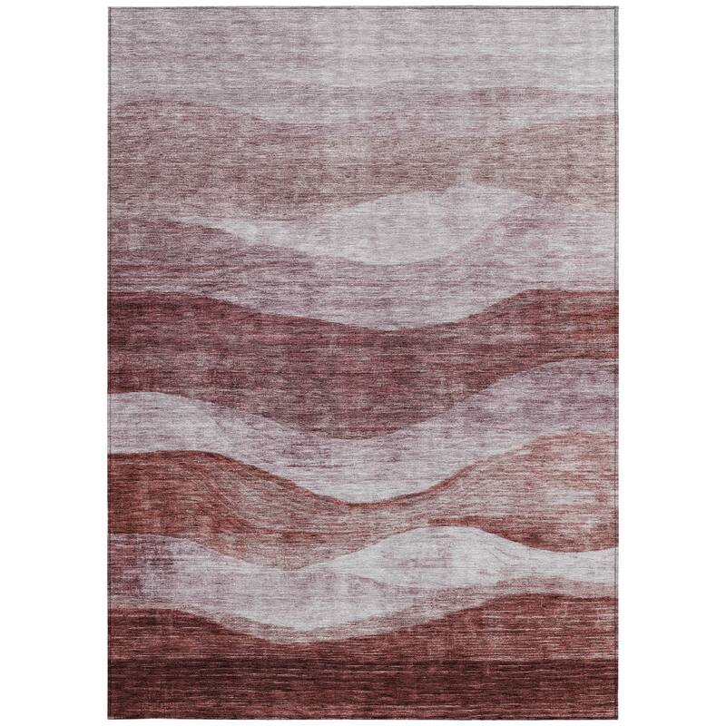 HomeRoots Abstract Transitional Rectangle Outdoor Rug