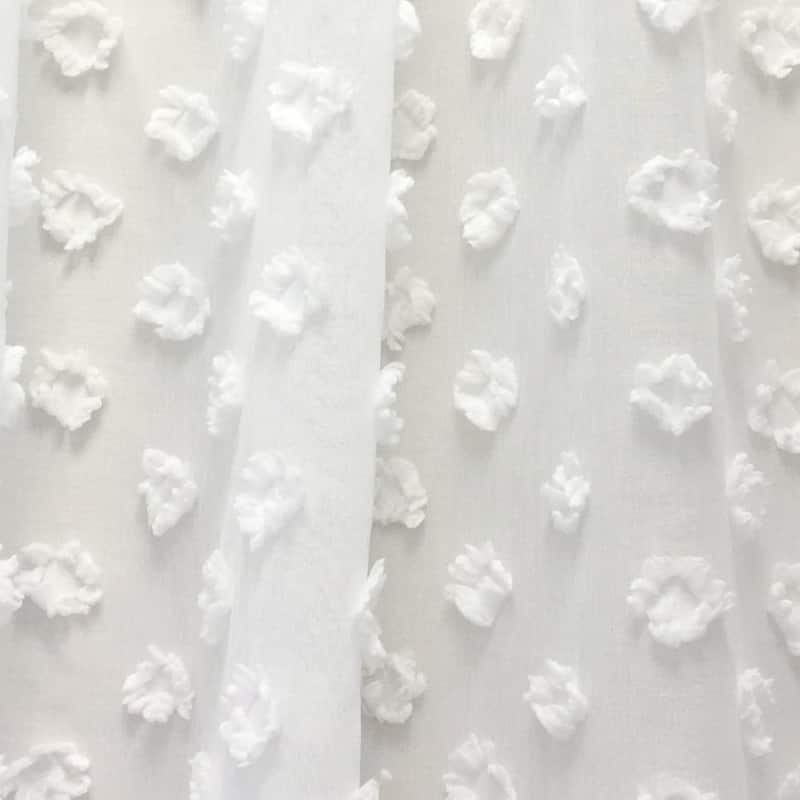 DriftAway Olivia White Voile Chiffon Sheer Window Curtain Panel Pair