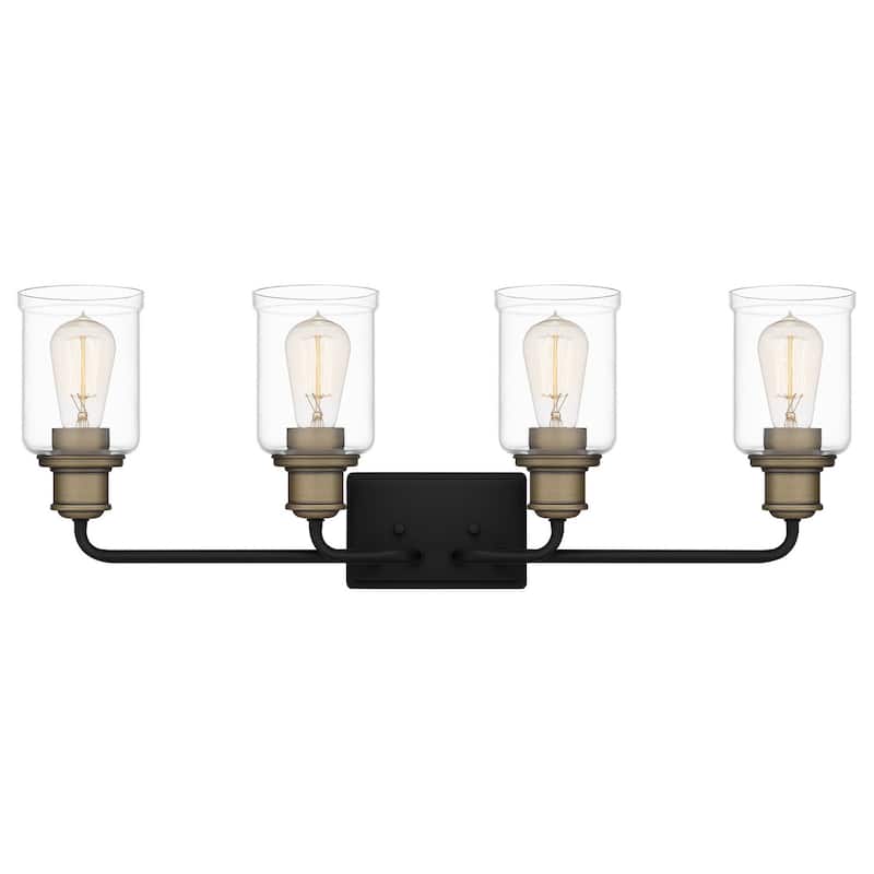 Cox 4-Light Bathroom Vanity Light in Matte Black