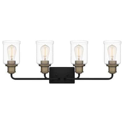 Cox 4-Light Bathroom Vanity Light in Matte Black