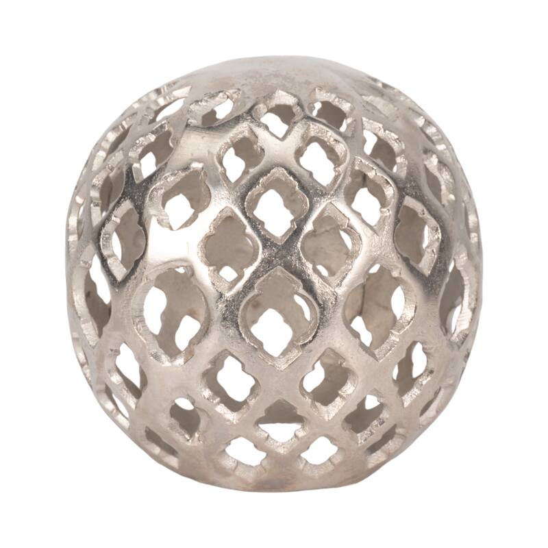 Sagebrook Home Decorative Metal Orb Contemporary Cut-Out Aluminum Orb Sculpture