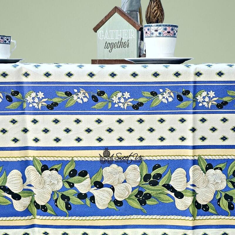 Wipeable Stain Resistant French Acrylic Coated Tablecloth Collection