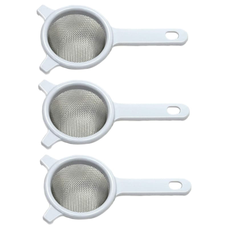 Chef Craft 3" Diameter Stainless Steel Mesh Strainer - Great for Straining Tea or Baking Ingredients - 3 Pack