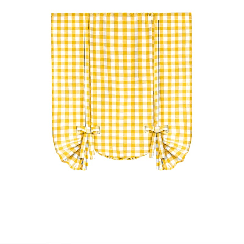 Achim Cotton Blend 63-inch Long Buffalo-check Window Tie-Up Shade