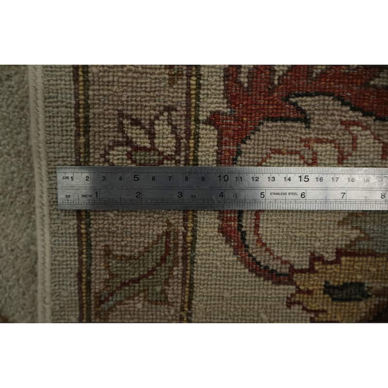 Hand Knotted Oriental 100% Wool Carpet Traditional All-Over Beige & Ivories Peshawar Area Rug - 12' 4'' X 8' 10''