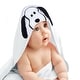 preview thumbnail 1 of 3, Lambs & Ivy Snoopy Baby/Infant Cotton Hooded Bath Towel - White