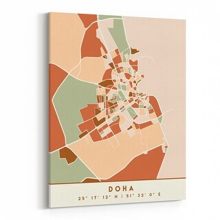 Shop Doha Qatar City Cityscape Coordinates Unframed Wall ...