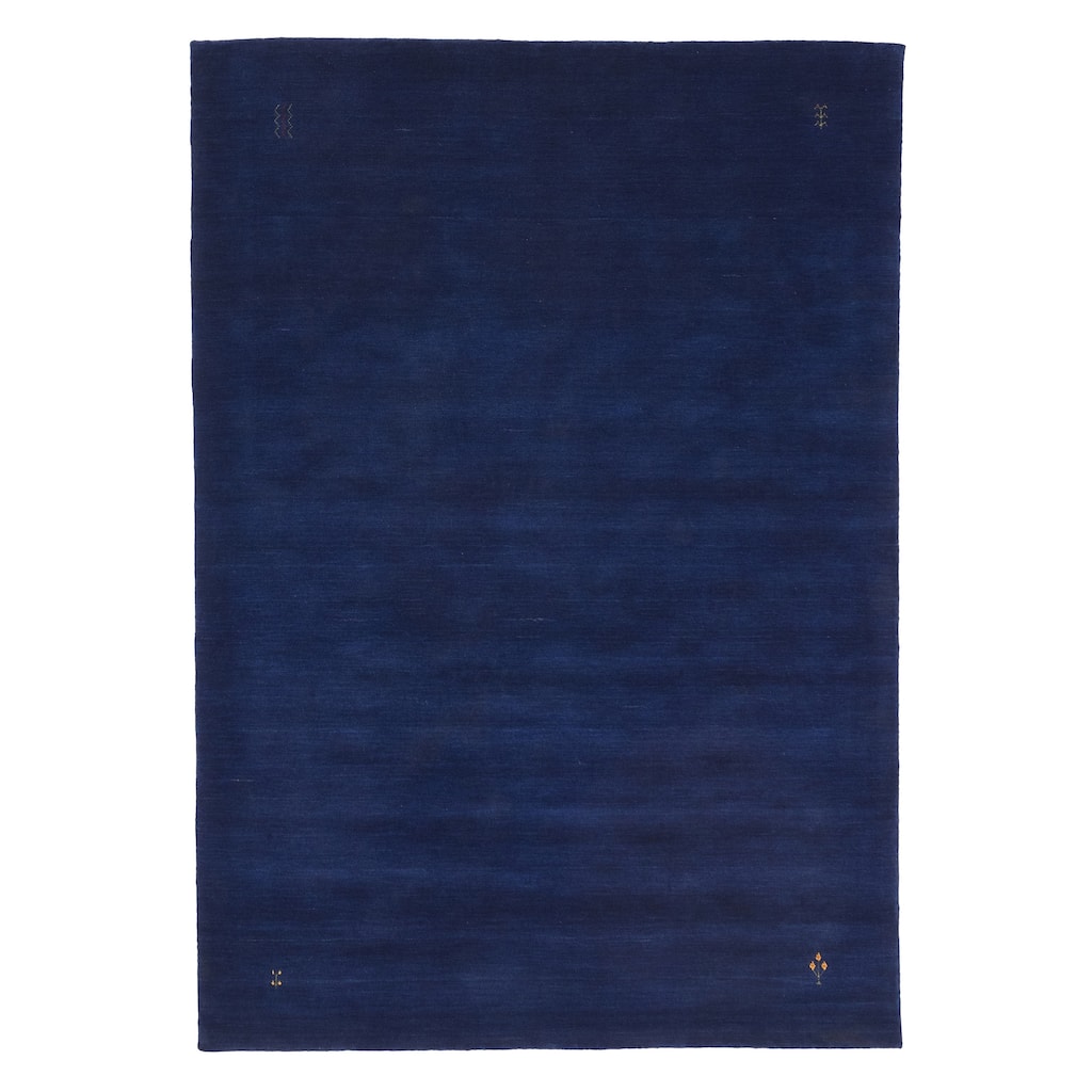 ECARPETGALLERY Hand Loomed Kashkuli Gabbeh Navy Wool Rug - 5'4 x 7'7